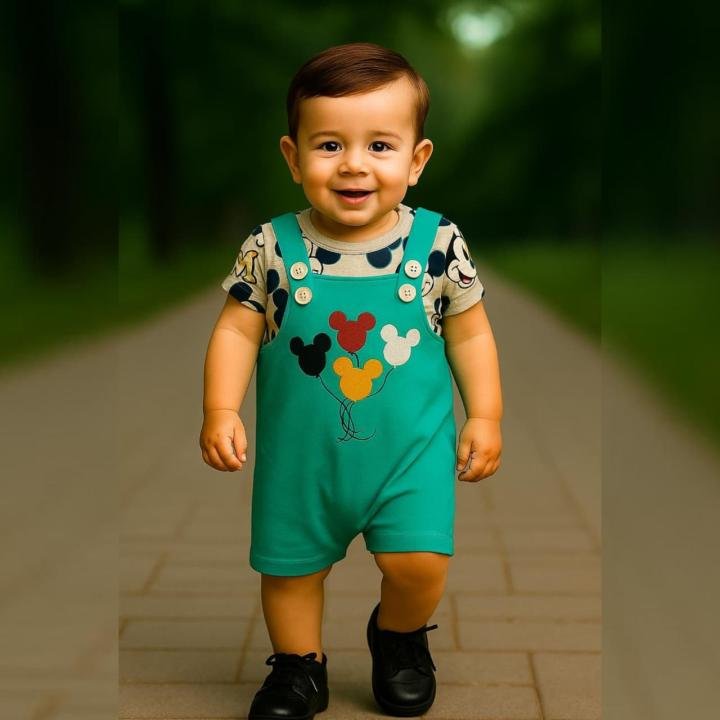 Two piece dungree and T-shirt & dungree