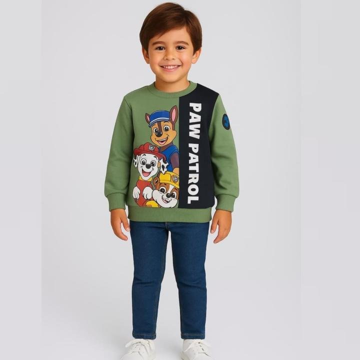 Long Sleeve Paw Patrol Printed Baby Boys' Sweatshirt