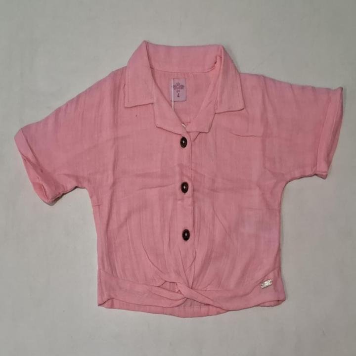 pink linen crop top girls