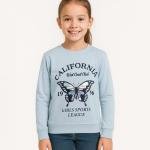 Girls Typographic Print Regular Fit Sweatshirt