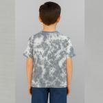 Cool Grey & White Tie-Dye T-Shirt for Kids | Stylish Unisex Cotton Tee