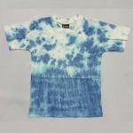 Two-Tone Ombre Blue Tie-Dye T-Shirt for Kids | Ocean Cloud Cotton Tee